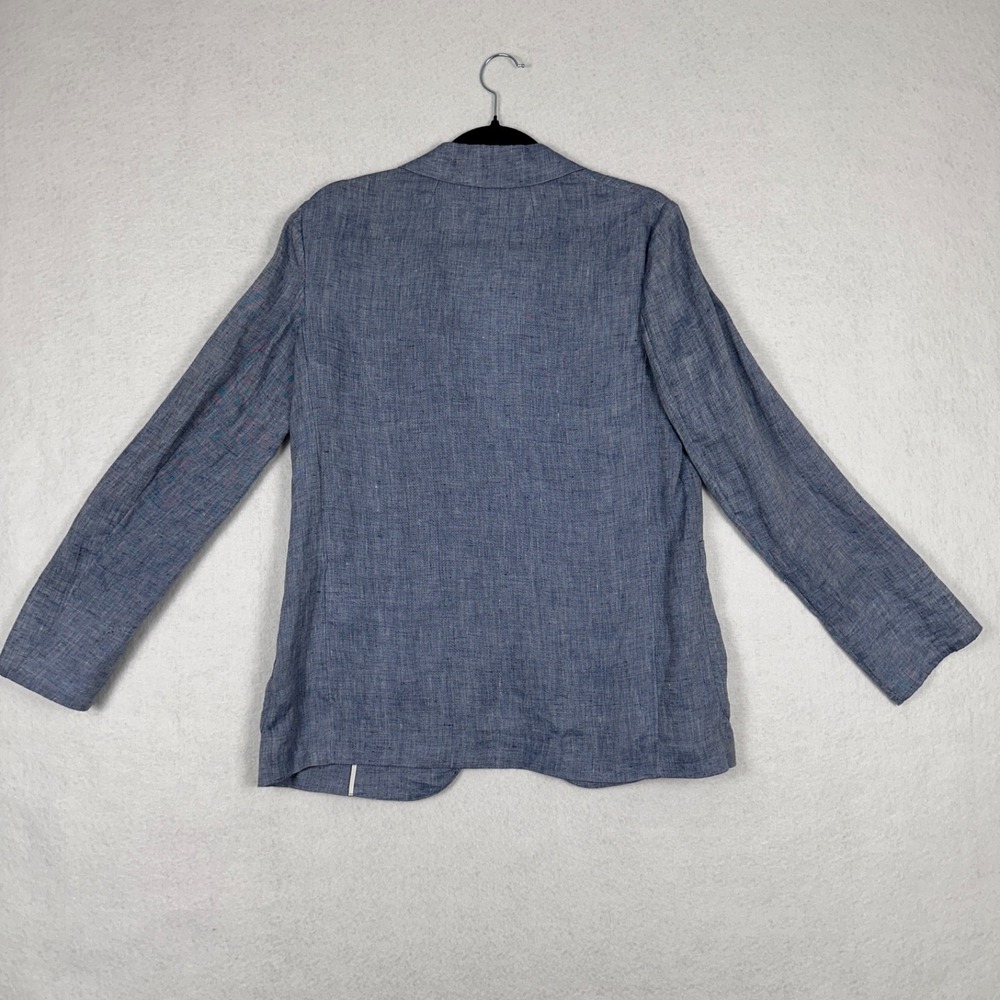Theory Blazer Jacket Womens 2 Hemp Eco Crunch Lightweight Office Work Academia - Picture 2 of 8
